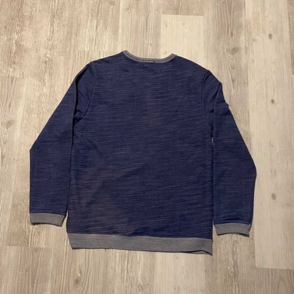 Converse Sweatshirt Crew Neck Men’s Blue Cotton Roundtrip Pullover Size 10073C - Picture 3 of 7